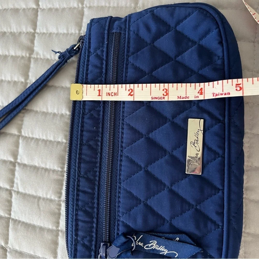 Vera Bradley Deep Blue Quilted Wristlet